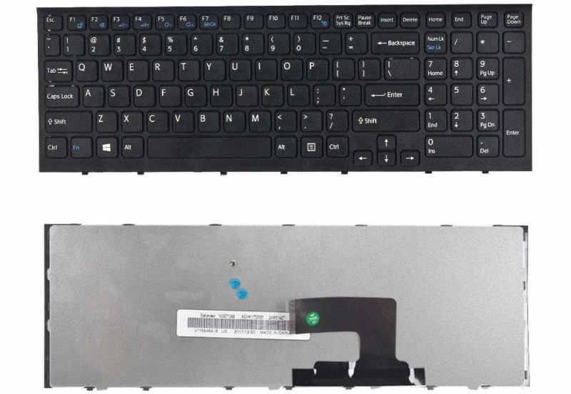 SellZone Laptop Keyboard For Sony SVF15417STB Black Laptop Keyboard Replacement Key