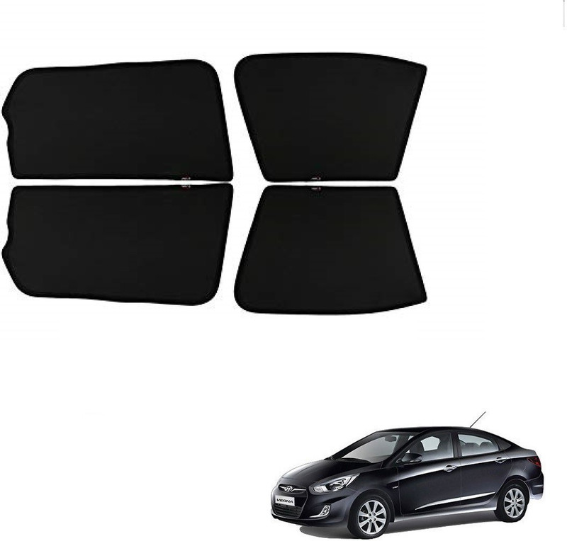 KOZDIKO Non Magnetic Half Shades for Hyundai Verna Fluidic (2012-2016) Car Curtain