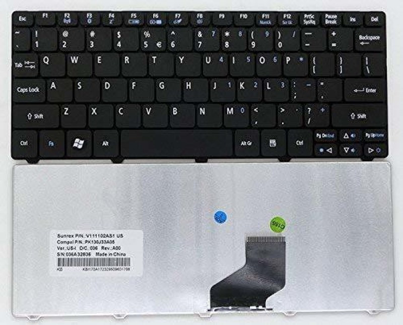 SellZone Laptop Keyboard For Acer Aspire One 533 Series Internal Laptop Keyboard (Black) Laptop Keyboard Replacement Key