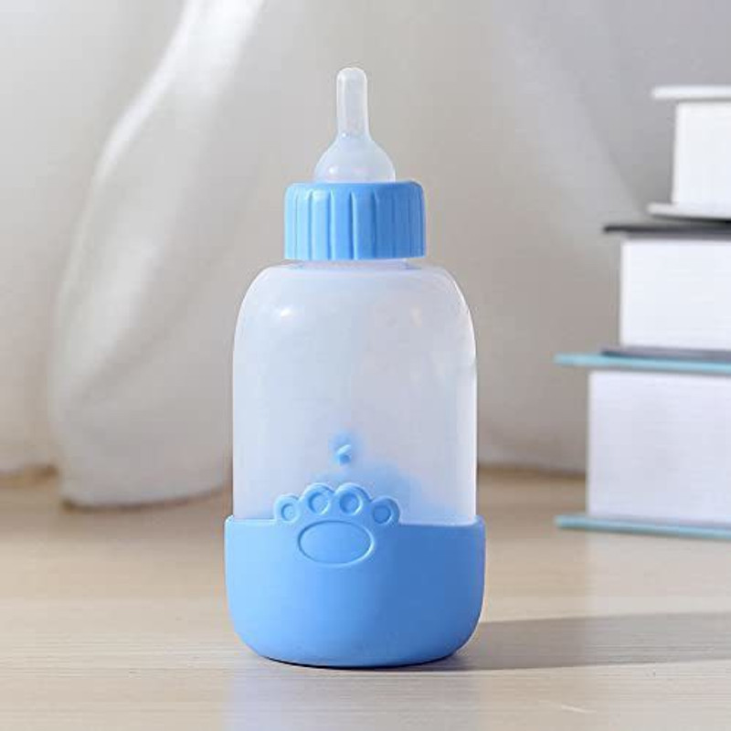 Woofy Cylinderical Plastic Pet Bottle(100 ml Blue)