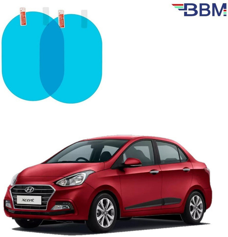 BBM Universal Car Anti Fog Film Waterproof Protective Anti-Fog Rainproof Anti-Glare For Side Mirrors (pack of 2) for Hyundai Xcent Car Mirror Rain Blocker(Blue)