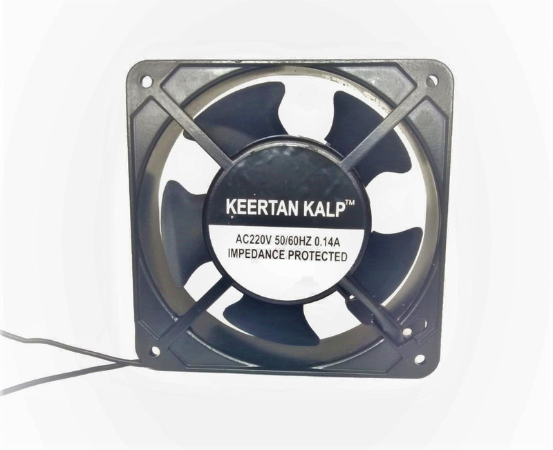 keertan kalp 220V AC 120*120*38mm 4-inch square Exhaust brushless Fan Metal Body Cooler (Black) 6 cm Exhaust Fan(BLACK)