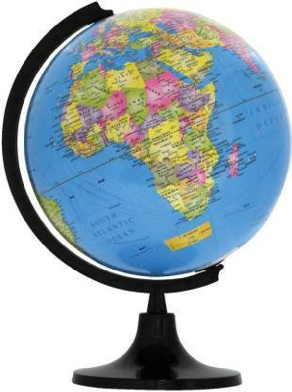 SR Toys Globe 2020- Black Desk & Table Top Political World Map-English - 20 Inch Height ( Big size blue colour) Desk & Table Top Political World Globe (30cm diameter / 94cm circumference blue)(Multicolor)