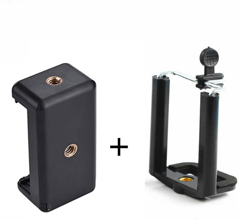 BUFONA Hot selling expandable mobile phone hold camera stand with clip +2 Hole Mobile Clip Mount Adapter/Adjustable Clamp mobile clip|| Mobile clip stand|| Mount Adapter Mobile Phone, Smartphone’s, Selfie Stick & All Types of Tripods mobile holding clip Camera Holder|| Monopod Mount Adapter Mobile C