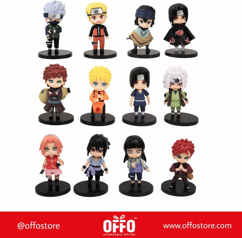 OFFO Naruto Anime Chibbi Figures [6-7 cm] For Home Decors, Office Desks and Study Table(Multicolor)