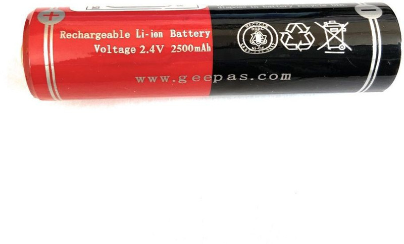 DHRUV-PRO 2.4v 2500mAh Brite Lite Li-ion Rechargeable  For - Power Bank, Fan, Charger Light, LED Light, Torch or other Device SIZE-2X8.5 CM  Battery