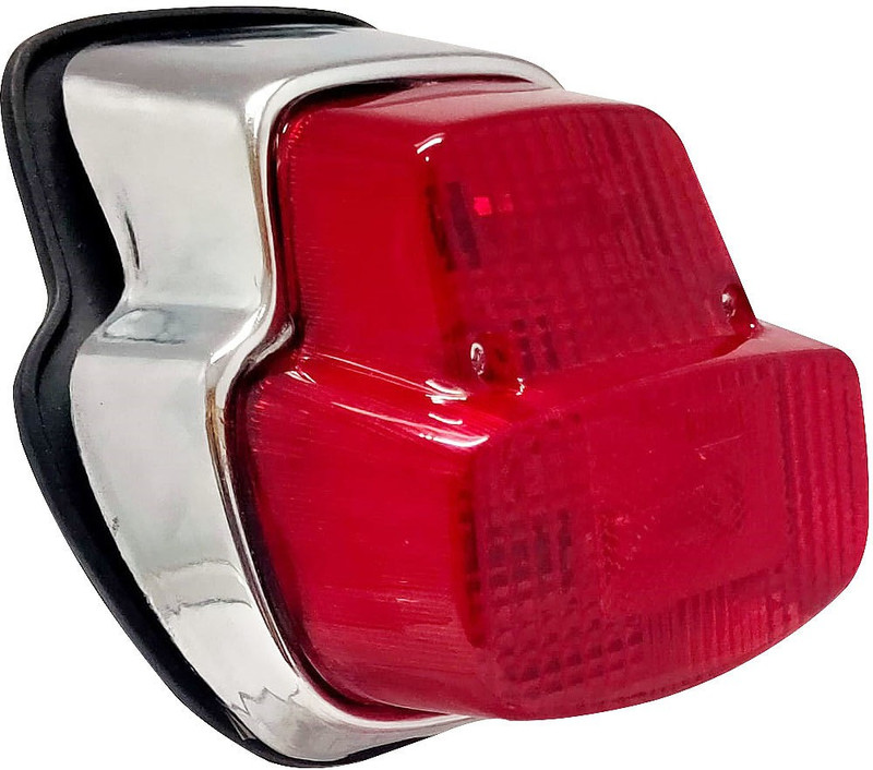 Allpartssource Vintage Rear Lamp Light Without Wire and Bulbs Suitable for Chetak and Vespa Car Reflector Light(Red)