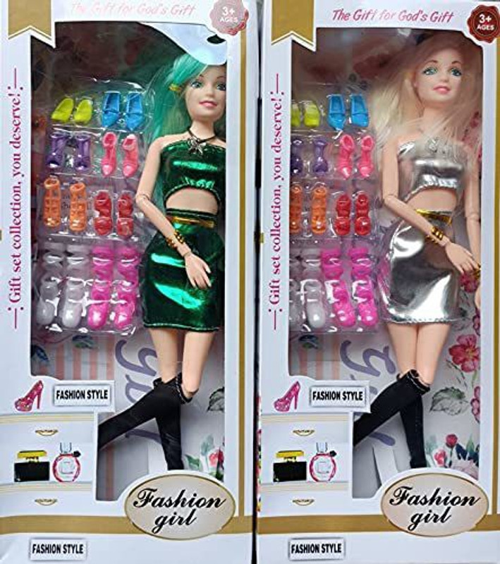 Cri8Hub New Moveable Plastic Fashion Long Hair Doll with Movable joint(Multicolor)