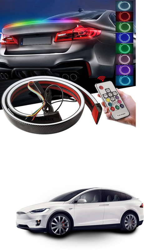 PROEDITION Carbon Fibre LED Rear Spoiler Remote Control Universal Exterior Car LED A233 Matte, Glossy, Chrome Tata Universal For Car Rear Garnish