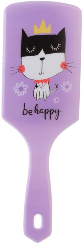 Ozivia - Boar Bristle Cat Printed Hairbrush for Thick Curly Thin Long Short Wet or Dry Hair Adds Shine and Makes Hair Smooth, Best Paddle Hair Brush for Men Women Kids