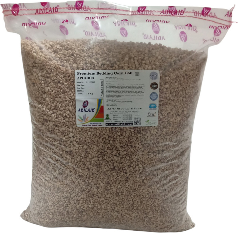 ADILAID Premium Bedding Corn Cob 14 Kg For Pet Litter Tray Refill