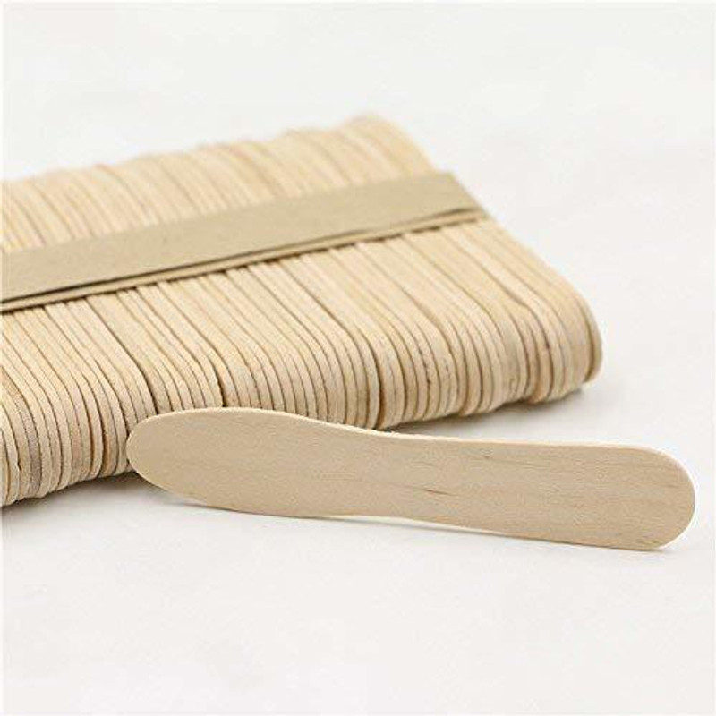 APEX ARTS Disposable Wooden Cream Spoon Set(Pack of 200)