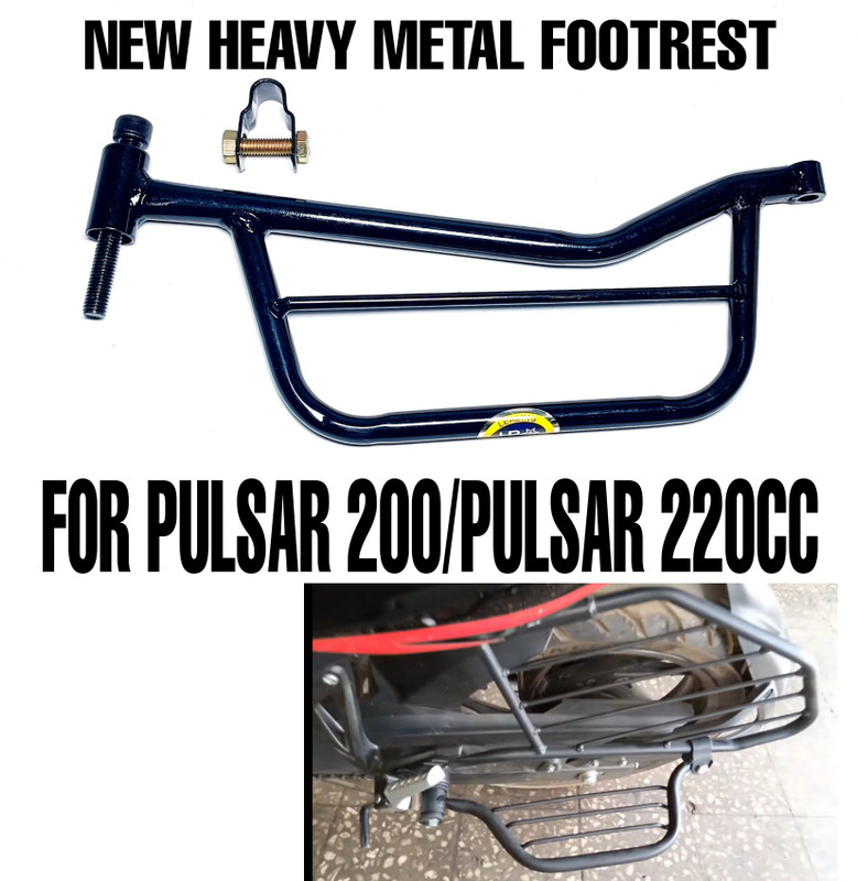 imad NEW HEAVY METAL FOOTREST FOR PULSAR 200/220CC Foot Rest(Black)