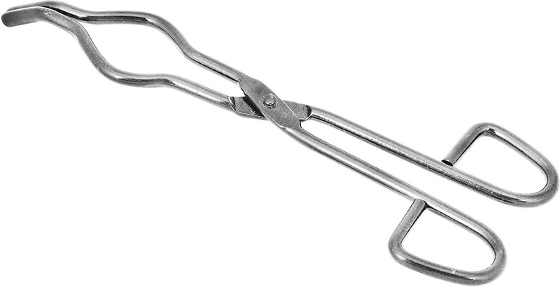 Apex Labs Crucible Tongs, with Bow - 8" Capacity - Stainless Steel - Flat Ends 20.32 cm Utility Tongs(Pack of 1)
