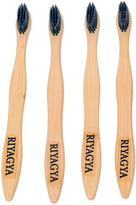 RIYAGYA Bamboo tooth brush Pack of 4 Ultra Soft Toothbrush(Pack of 4)