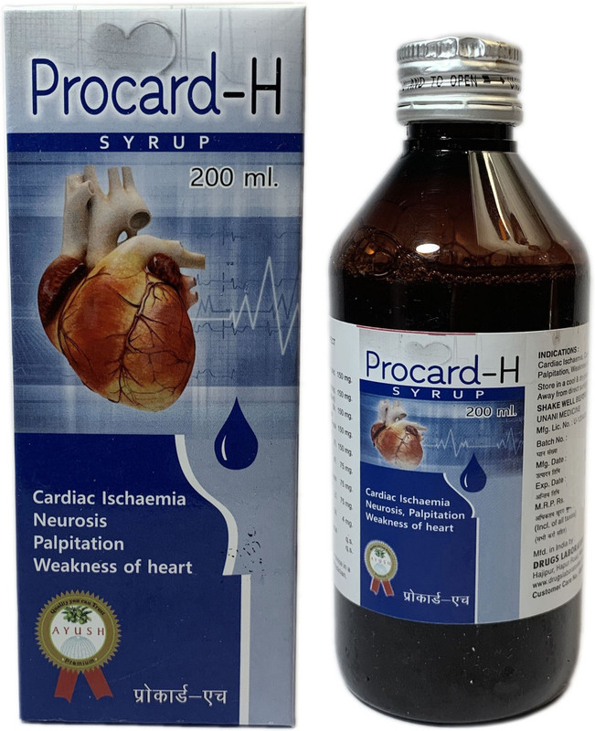 Drugs Laboratories Procard-H An Effective Cardio Protective Syrup 200 Ml(200 ml)