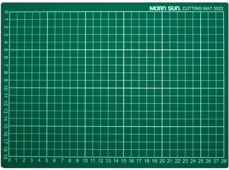 Morn Sun A3 Size Self Healing 5 Layer Reversible Cutting Mat with Marked Pattern and Grid Silicone Cutting Mat(Green Pack of 1)