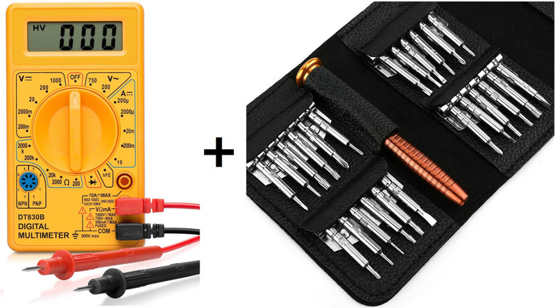 Republic 8-30-d New Type 25 IN 1 MULTIPURPOSE TOOL KIT Digital Multimeter(2000 Counts)
