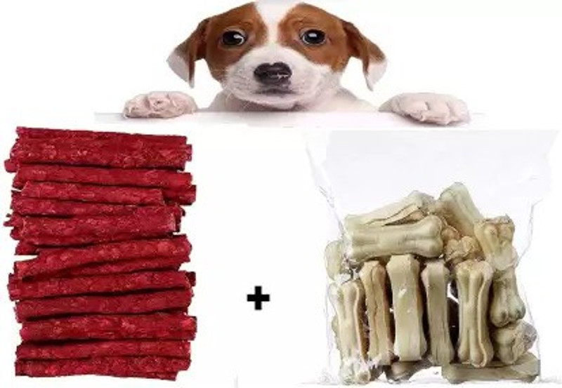 Puppy buddy Dog Bone 8 inch 1 (kg & Mutton Sticks 1(kg Mutton Dog Chew(2 (kg Pack2 Dog Treat(2 kg, Pack of 2)