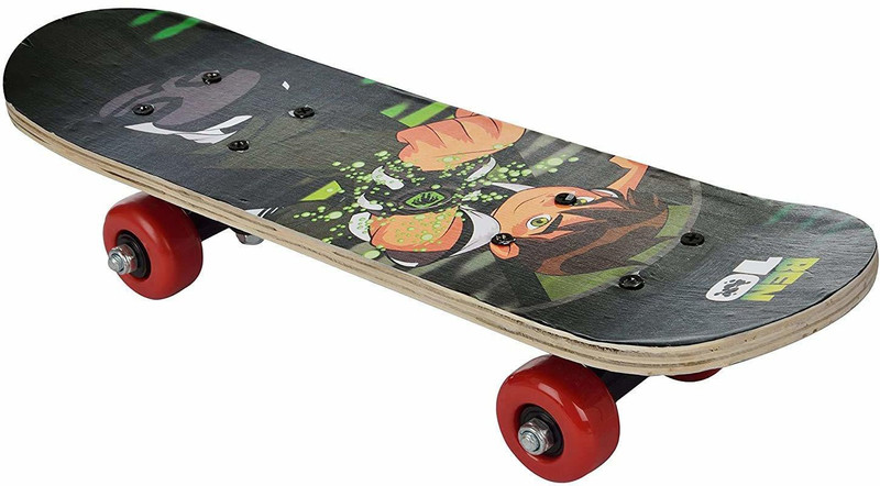Yasamazing Little kids adults young playboys special wooden strong big size skating board 24cm x 6cm skateboard (Made In India) 5.56 inch x 23.5 inch Skateboard(Multicolor, Pack of 1)