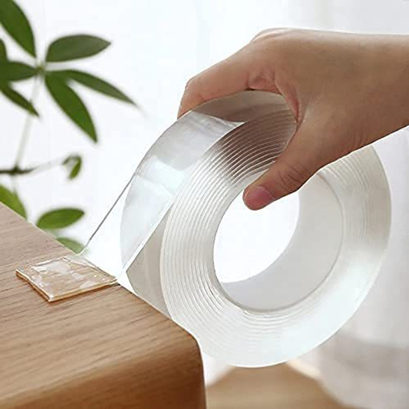 My Machine Heavy Duty Grip Double Sided Tape, Transparent Removable Mounting Tape Wall Tape Grip Tape(White)