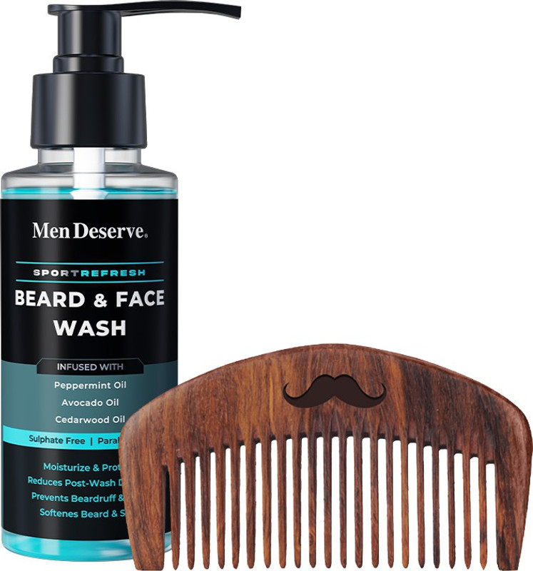 Men Deserve Combo of Beard Softener and Beard and Face Wash(2 Items in the set)