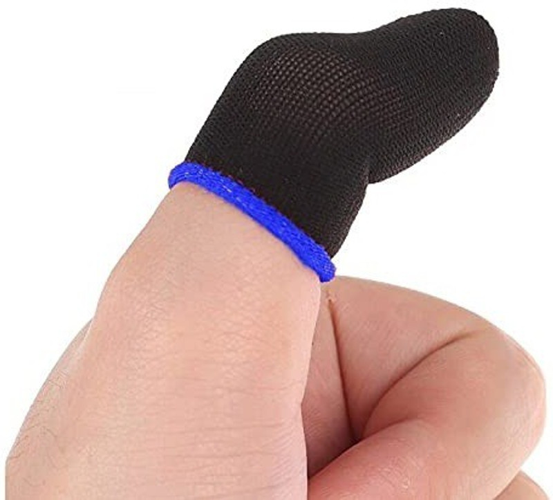 Shouten Thumb & Finger Sleeve for Pubg Mobile Game 6 Pairs Black & Yellow Finger Sleeve(Pack of 12)