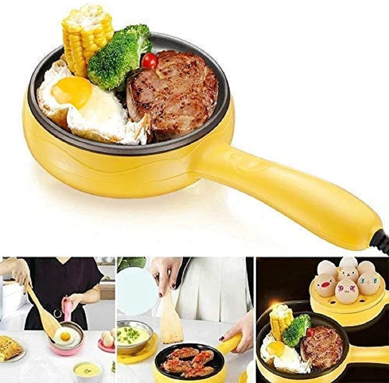 Rich Square 2 in 1 Electric Egg Boiler with Automatic Off & Steamer, Frying Pan Omelette for Home, Office and Gym (Set of 1) Egg Cooker(7 Eggs)