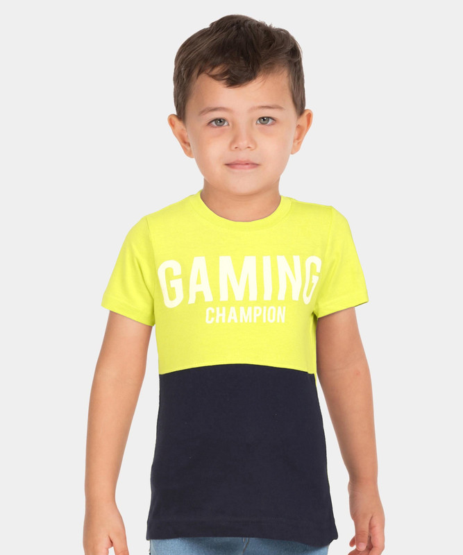 Flipkart  - Miss & Chief Boys Typography Pure Cotton Regular T Shirt(Multicolor, Pack of 1)