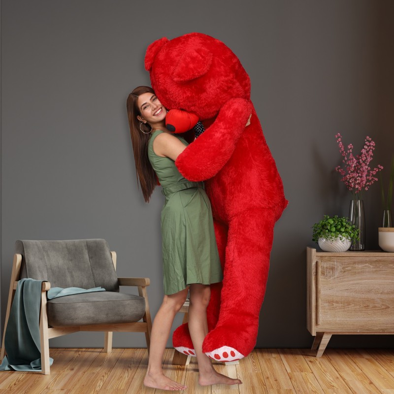 Osjs 4 feet Very Cute Long Soft Huggable American Style Teddy Bear - 120.5 cm(Red)