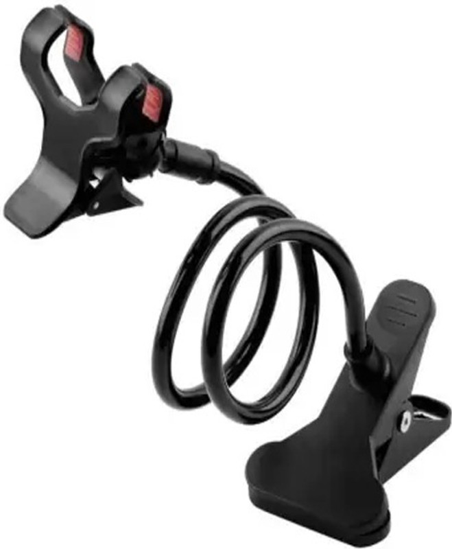 Casa Tech 360 Degree Flexible Portable Foldable Metal Lazy Phone Stand Mobile Holder use for watching video in the kitchen, bed Single Gimbal for Mobile(200 g)