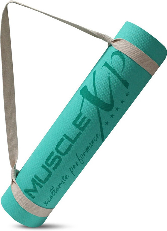 MuscleXP EVA Yoga Mat with Carrying Strap for Gym and Yoga Exercise with 6mm (Sea Green) 6 mm Yoga Mat