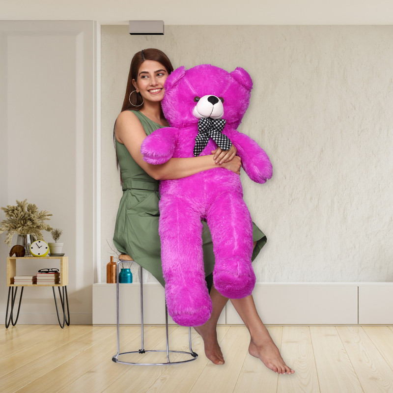 NP Toys 3 FEET PURPLE TEDDY BEAR (12) - 90 cm(Purple)