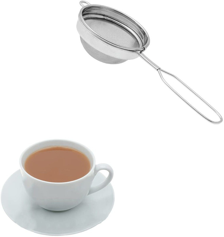 Lieveeb Stainless Steel Double Net Jali Liquid Filter Small Tea and Coffee Strainer Chai Channi (1 Pc) Tea Strainer(Pack of 1)