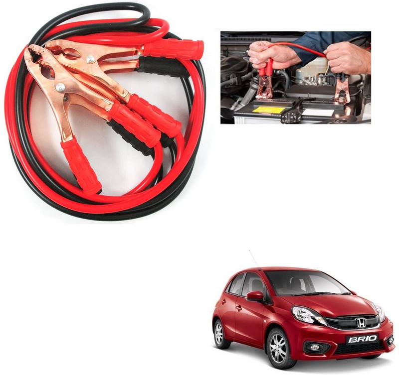AuTO ADDiCT Car 500Amp Heavy Duty Battery booster cable for Honda Brio 7.5 ft Battery Jumper Cable(Pack of 2)