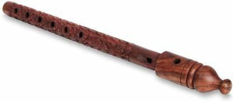 amirami Hand Carved Wooden Flute Lord Krishna Bansuri (Janamasthmi Pooja Gift) Wooden Flute(32 cm)