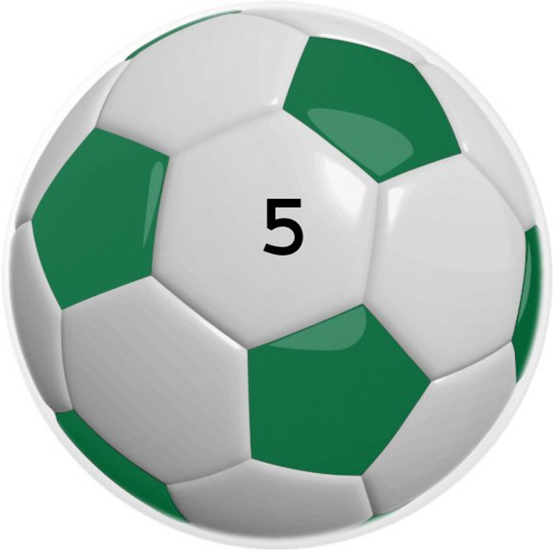Dinetic Green and White Premium Football Football - Size: 5(Standard, Pack of 2)