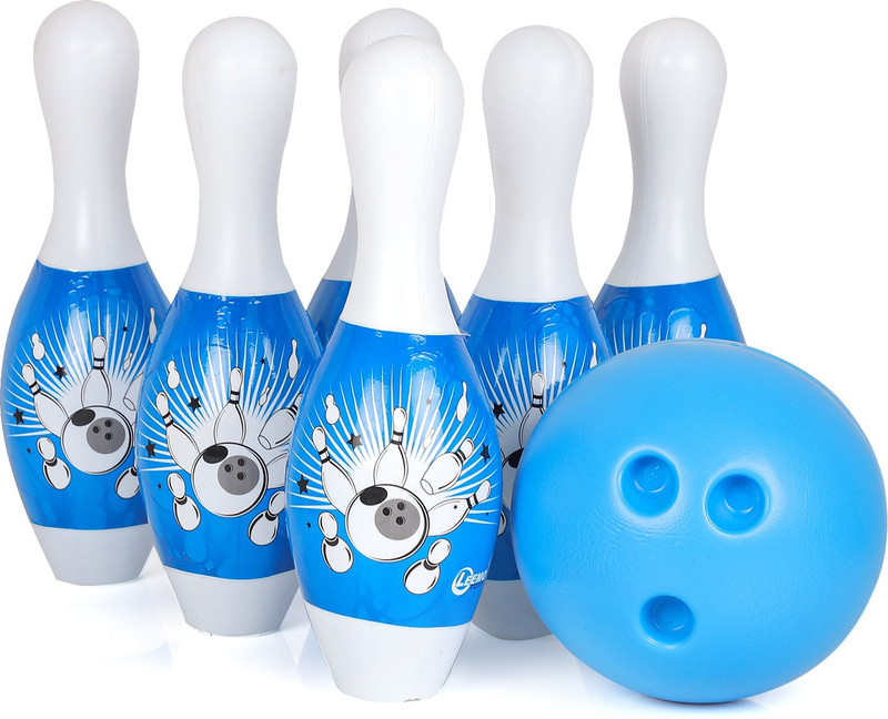 YIQELU Bowling Game Toy for Kids Set of 6 Large Pins & 2 Ball Toys Bowling Set Sports Bowling Set