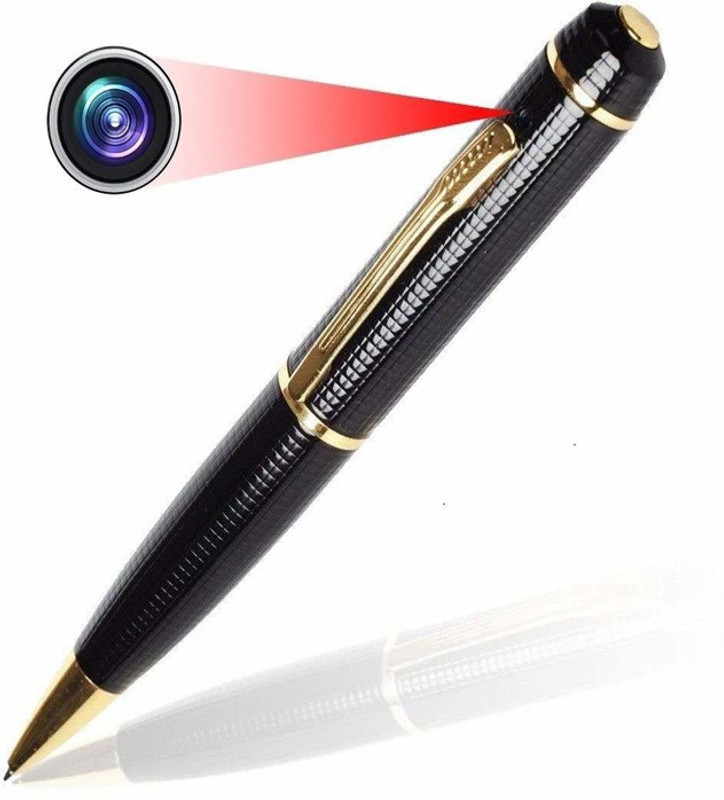 SATTOBISION Spy 4K Golden Pen Camera with 1920px HD Video Audio Recording 12 Mega Pixel Lens Long Time Recording No Light Flashes While Recording Security Camera(1 Channel)