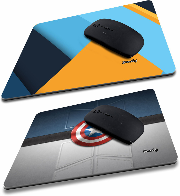 SMULY CIRCLE 3D ART COMBO & CITY MOON Non-Slip I Am Capable of Amazing Things, Motivational Quotes Printed Mouse Pad for Gaming Computer, Laptop, PC Mouse Pad (Multicolor) Non Slip Base Mousepad(Red & Purple)
