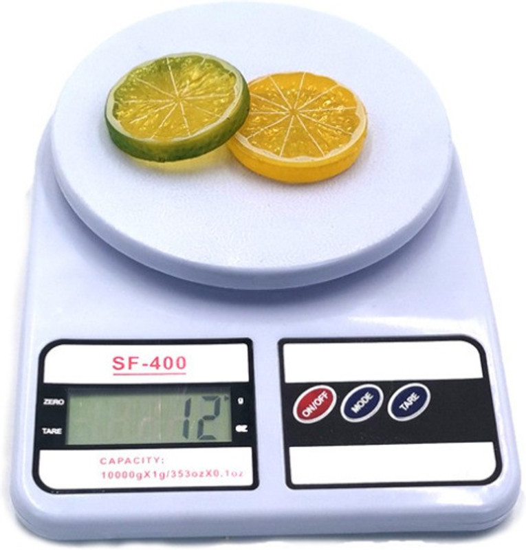 MOBIZAC Electronic Plastic Waterproof SF400 Multifunction Digital Smart Kitchen Scale Weighing Scale(White)