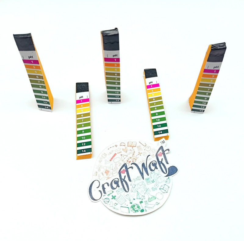 CRAFTWAFT pH Test Paper Strips, pH Strips Indicator pH Measure Full Range 0-14 for Soil and Water Test Pack of 100 Strips Ph Test Strip(1 - 14)