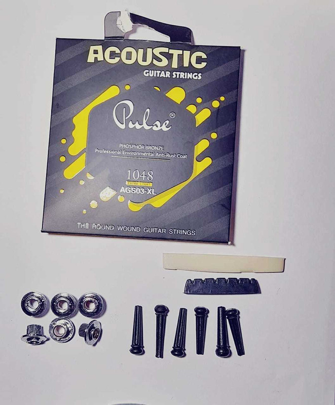 Pulse Acoustic PULE STRING BRIDGE PIN SADDLE NUT FILLER BELT Guitar String(6 Strings)