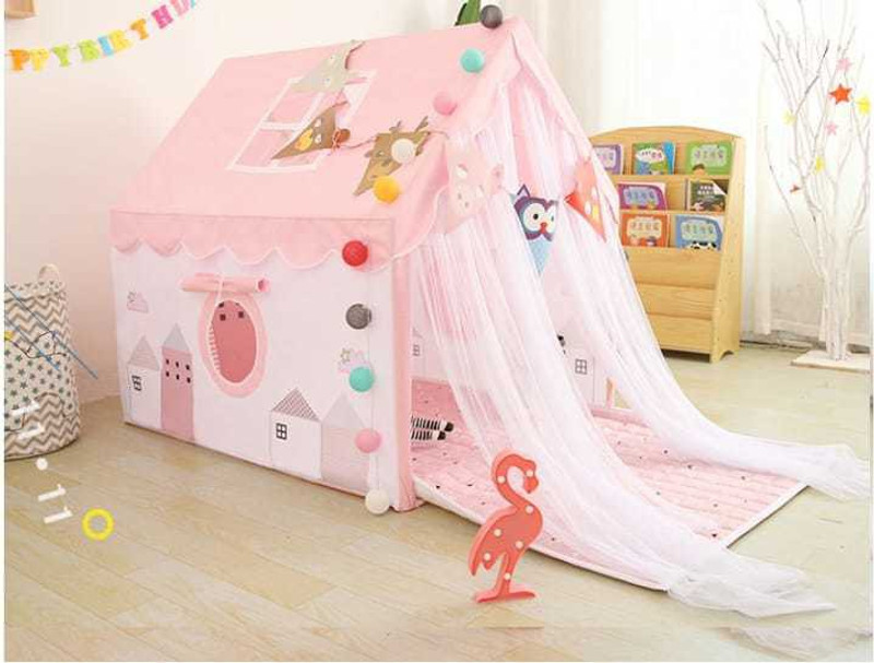J K INTERNATIONAL New Arrival Jumbo Size Extremely Light Weight , Water Proof Doll House Kids Play Tent House for Girls and Boys(Pink)