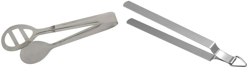 A2SK Roasting Chimta + Oval salad tong 27 cm, 21 cm Roasting, Salad, Serving Tong Set(Pack of 2)