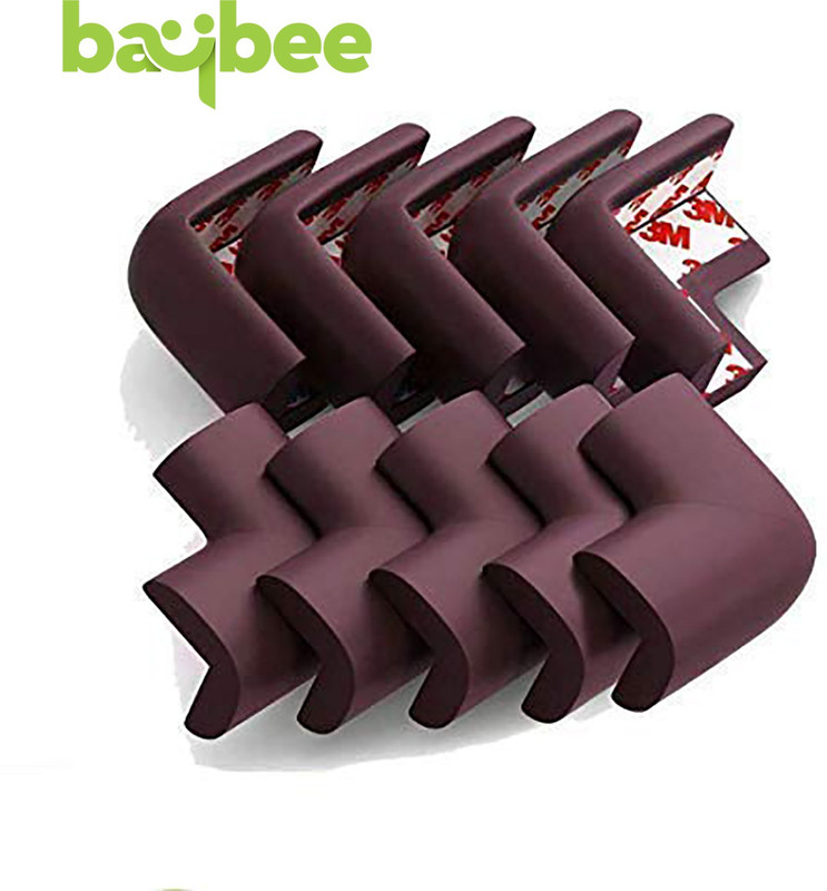 baybee Baby Proofing Corner Guards | Corner Protectors I Child Safety Edge Guards IProofing Edge and Corner Guards|Child Baby Toddler Infant Safety Locks |Baby Safety Round Shape EVA Door Stopper - Pack of 10(Brown)
