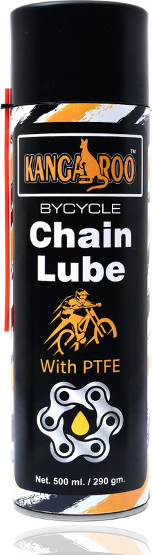 KANGAROO Bicycle Chain Lubricant Spray 500 ML ( Each ) All Weather Bicycle Chain Lube With PTFE Protection, Wet Finish, Dusty and Rainy Conditions Chain Oil(500 ml, Pack of 1)