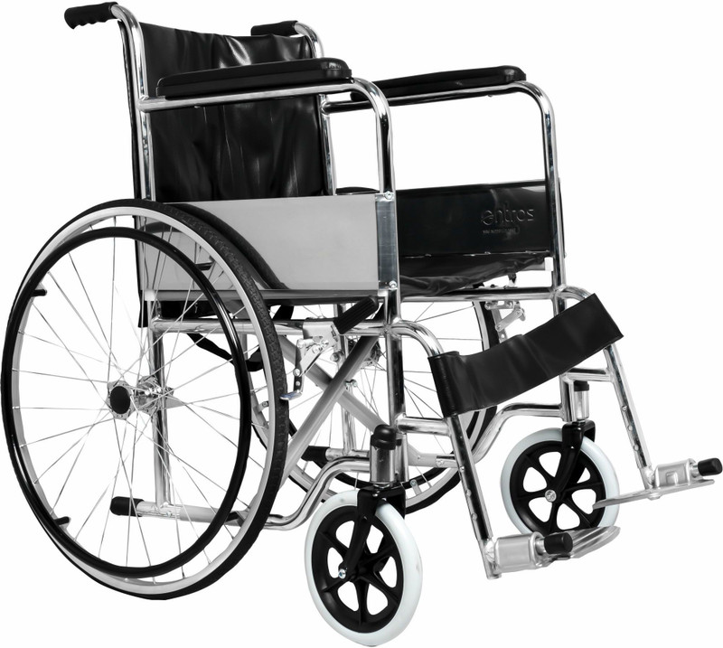Entros KL809C Light Weight Wheelchair with Commode Seat Cushion and Pot Manual Wheelchair for old people, patient , Men & Women Manual Wheelchair Manual Wheelchair(Self-propelled Wheelchair)