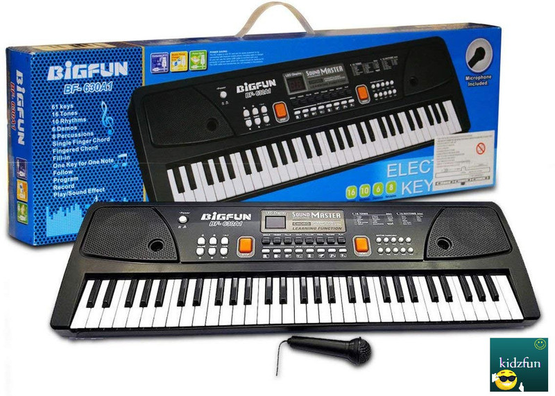 Kidzjoy BF- 430A1 37 Key Bigfun Piano Keyboard Toy for Kids with Mic / 2021 Latest Model (Multicolor) 37 Keys Piano Keyboard Toy with Microphone, USB Power Cable & Sound / Recording Function Analog Portable Keyboard Digital Digital Piano (37 Keys) Digital Digital Piano(37 Keys)