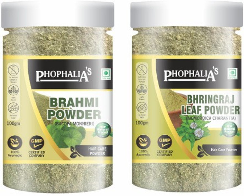 Phophalia's Combo of Hair care Brahmi and Bhringraj(Pack of 2, 200 g)